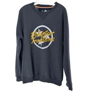 Volunteer Traditions Sweatshirt Mens Size XL Tennessee Tri Star Gray Fleece Line